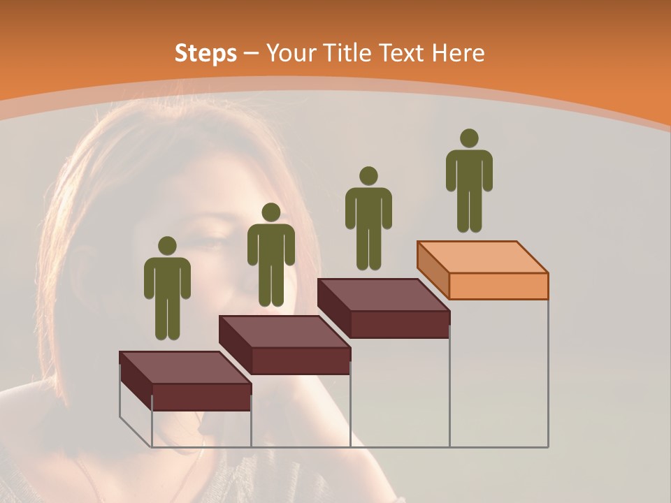 A Woman Is Sitting In The Grass With Her Eyes Closed PowerPoint Template