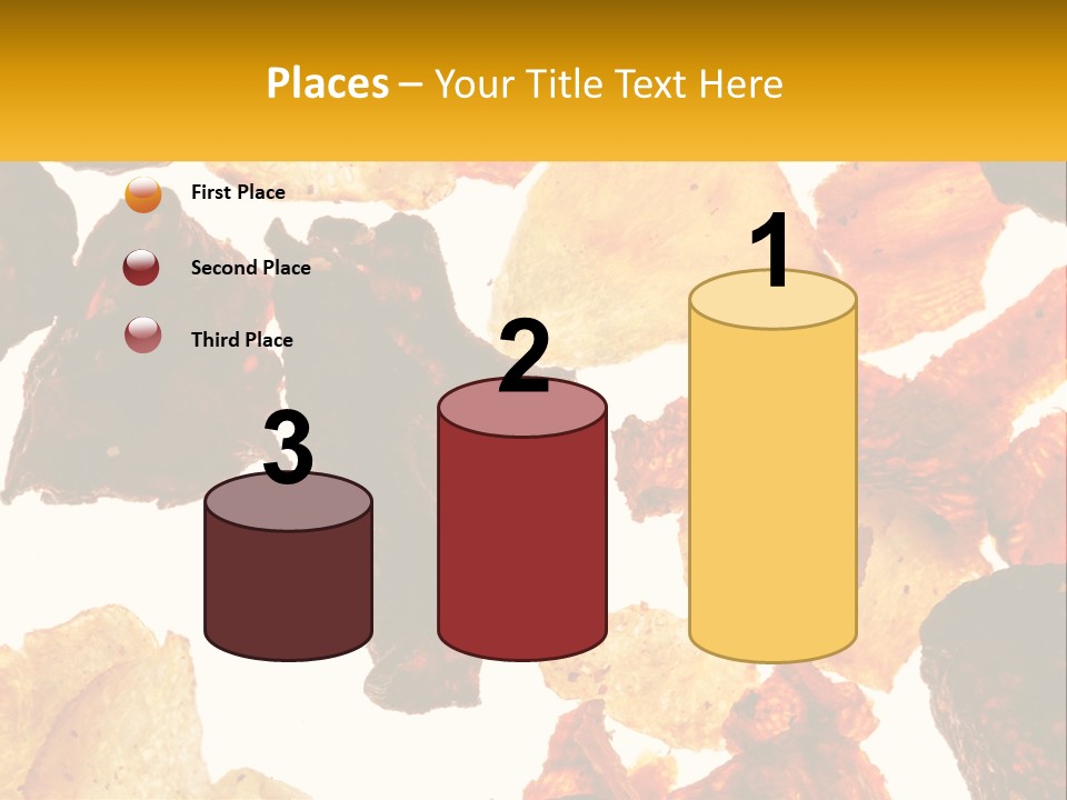 A Pile Of Chips On A White Background PowerPoint Template