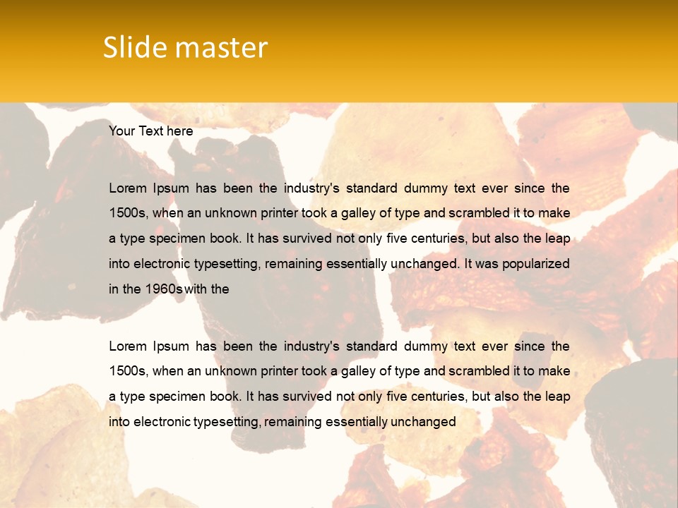 A Pile Of Chips On A White Background PowerPoint Template