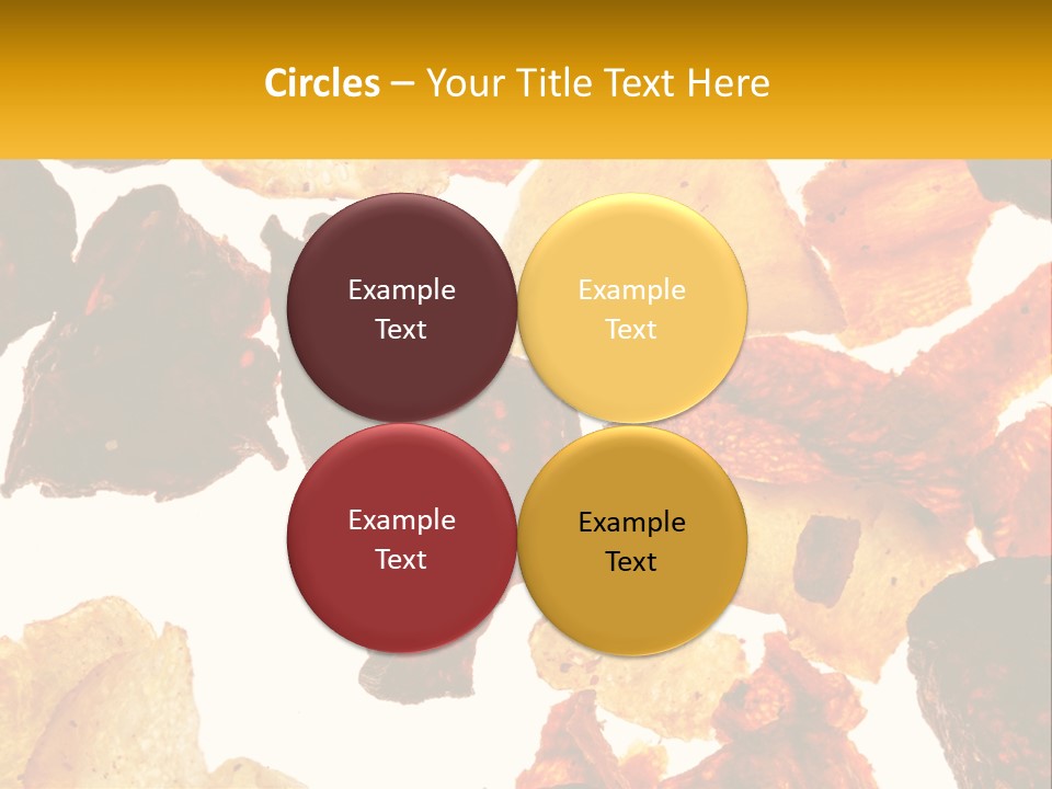 A Pile Of Chips On A White Background PowerPoint Template