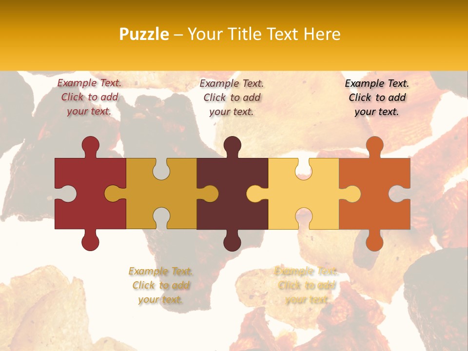 A Pile Of Chips On A White Background PowerPoint Template