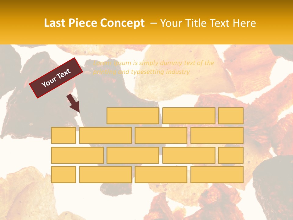 A Pile Of Chips On A White Background PowerPoint Template