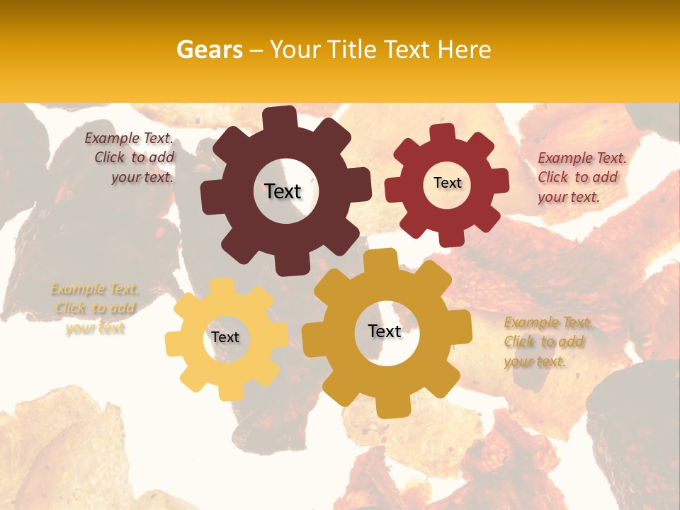 A Pile Of Chips On A White Background PowerPoint Template