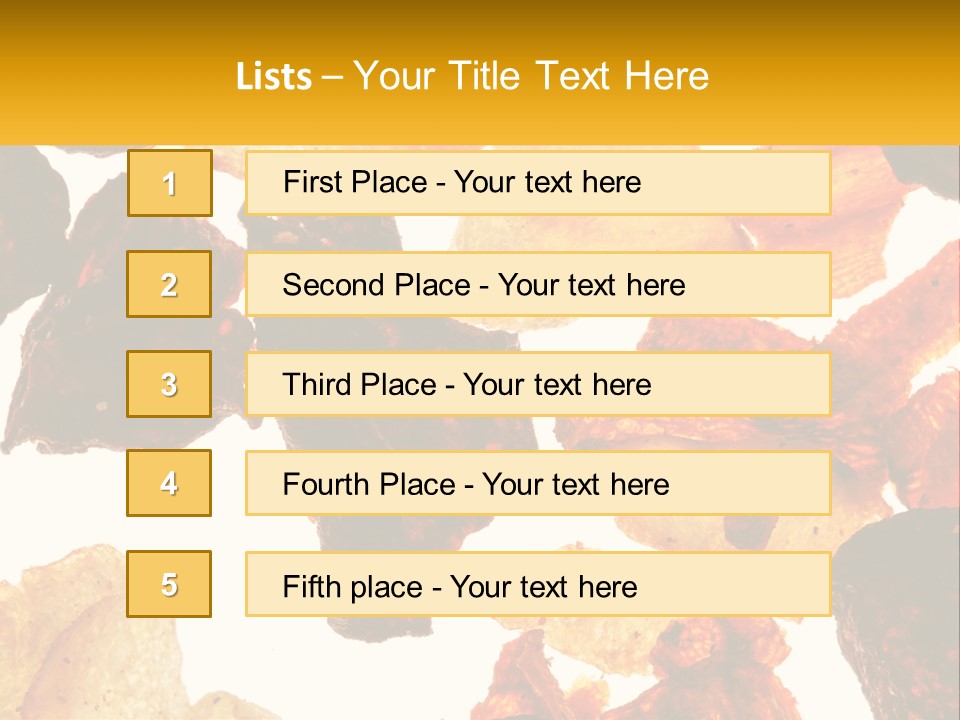 A Pile Of Chips On A White Background PowerPoint Template