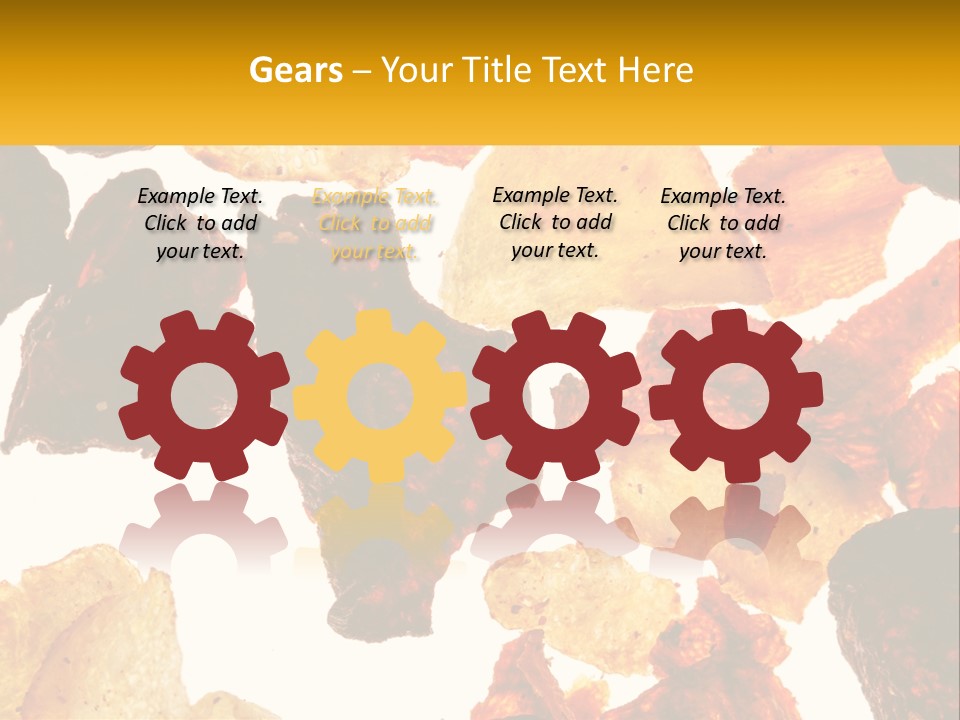 A Pile Of Chips On A White Background PowerPoint Template