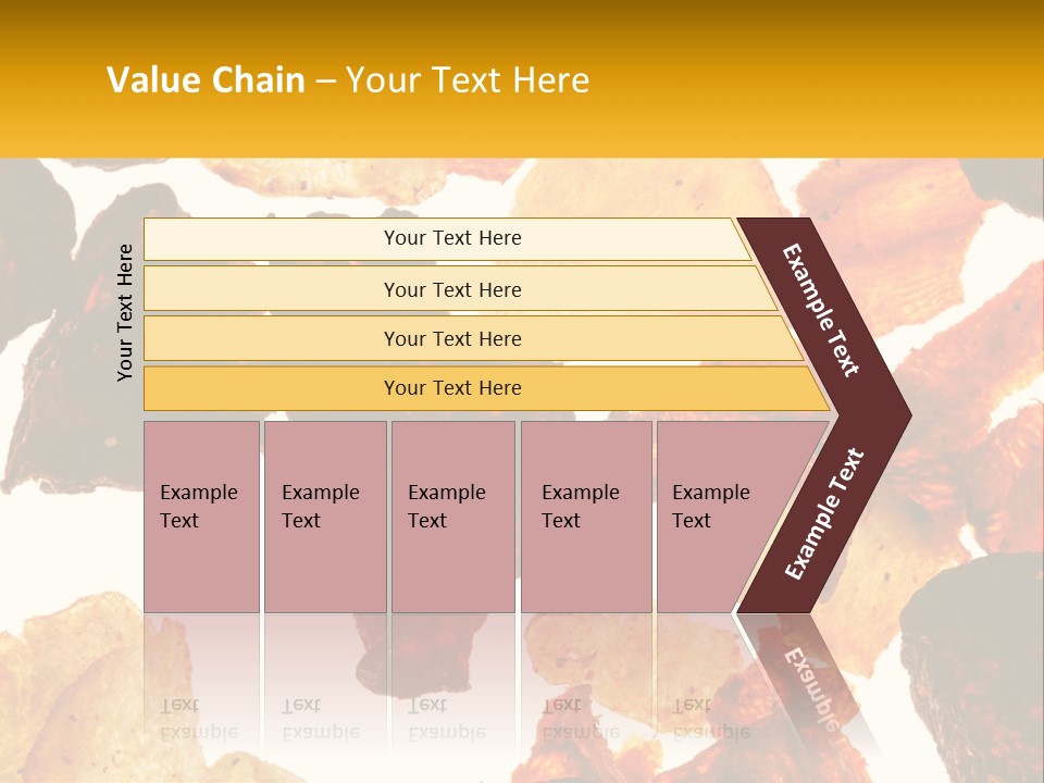 A Pile Of Chips On A White Background PowerPoint Template