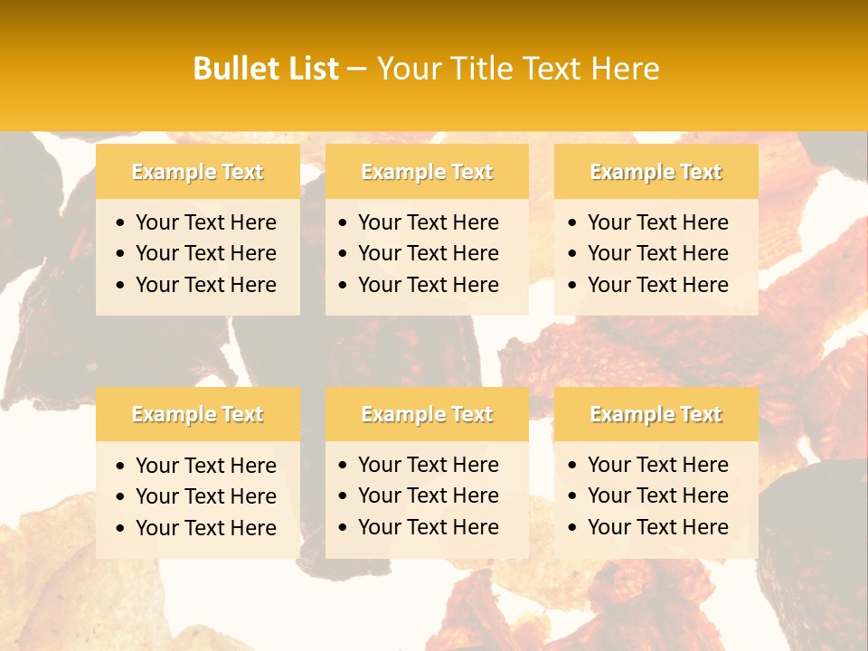 A Pile Of Chips On A White Background PowerPoint Template