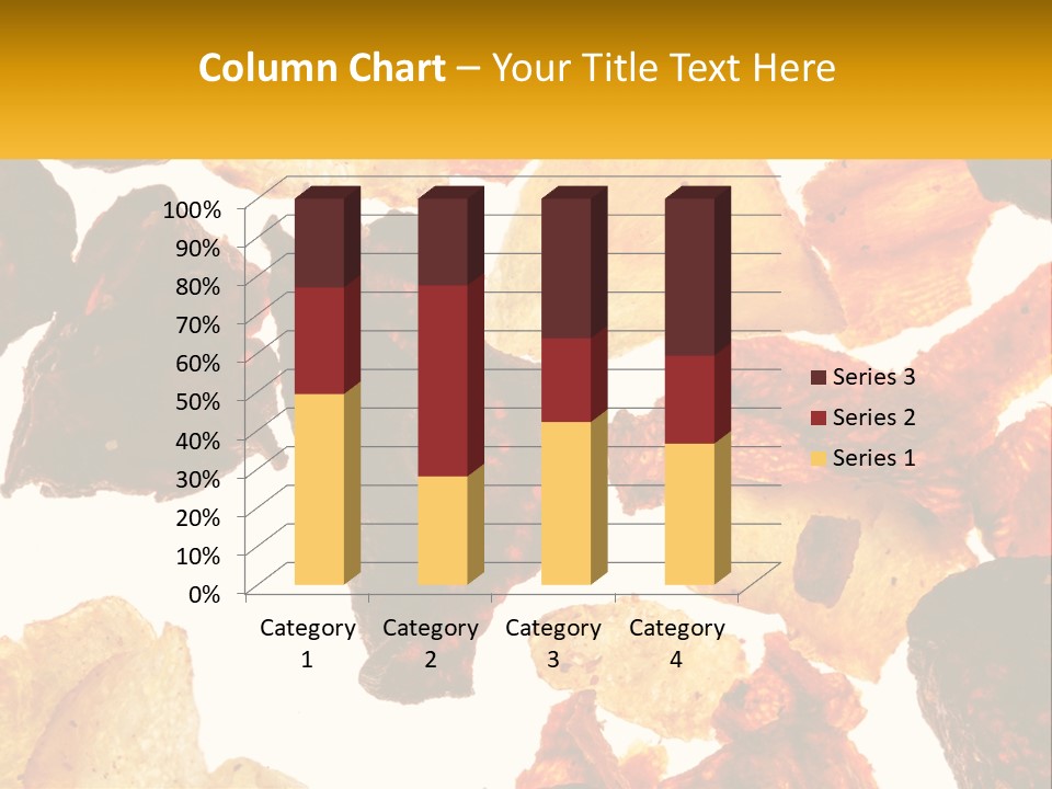 A Pile Of Chips On A White Background PowerPoint Template