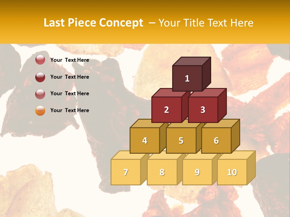 A Pile Of Chips On A White Background PowerPoint Template