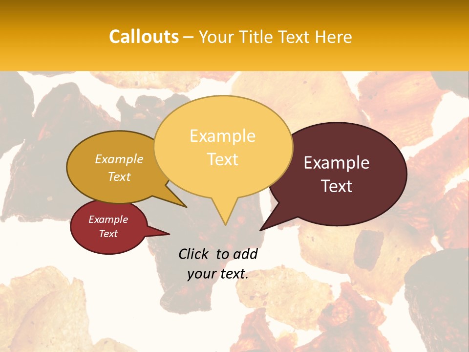 A Pile Of Chips On A White Background PowerPoint Template