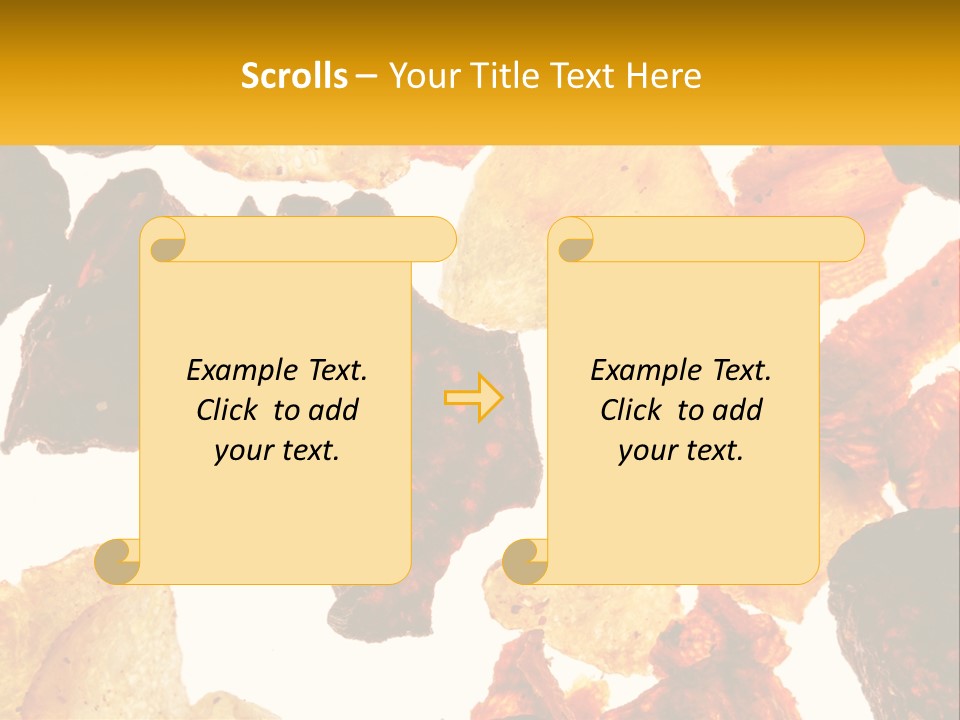 A Pile Of Chips On A White Background PowerPoint Template