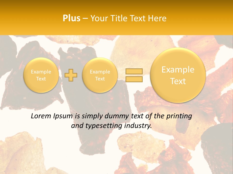 A Pile Of Chips On A White Background PowerPoint Template