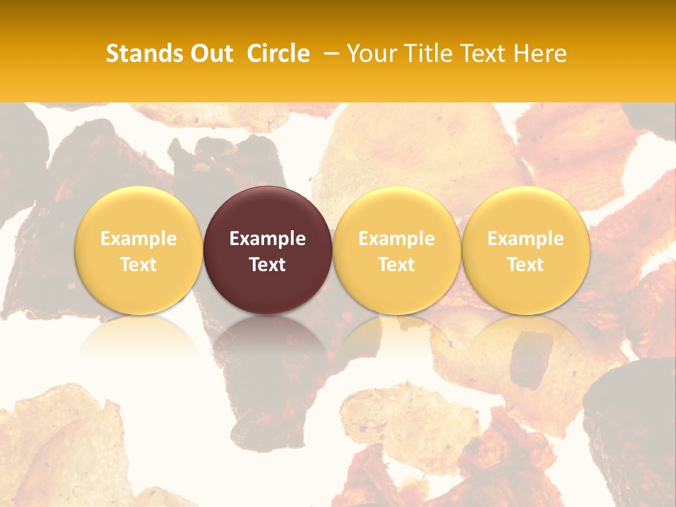 A Pile Of Chips On A White Background PowerPoint Template