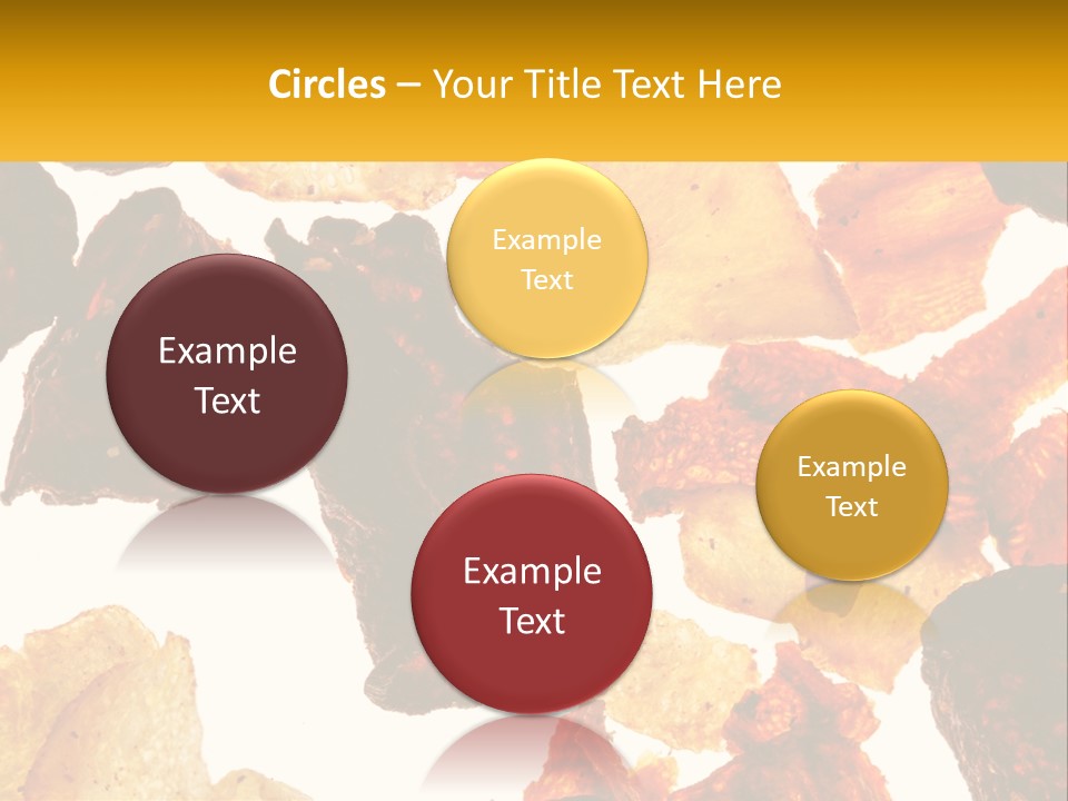 A Pile Of Chips On A White Background PowerPoint Template