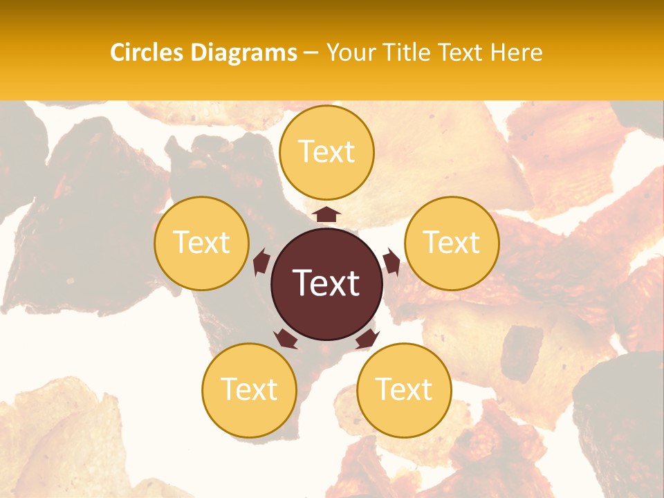 A Pile Of Chips On A White Background PowerPoint Template