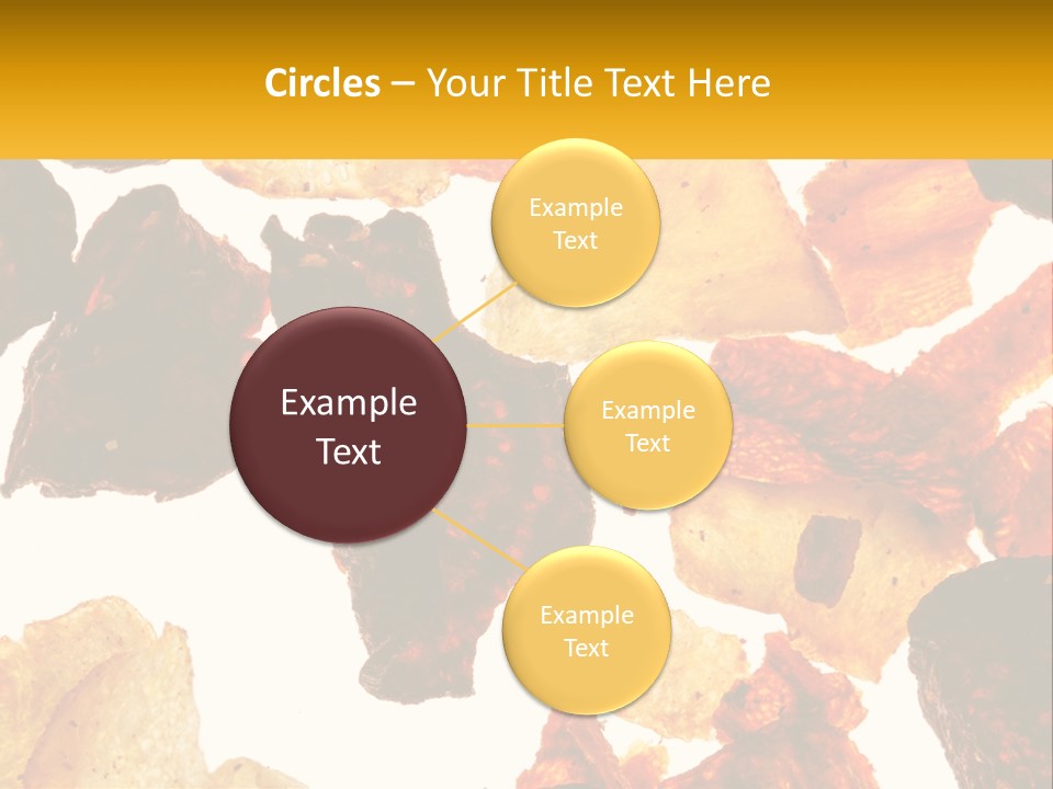 A Pile Of Chips On A White Background PowerPoint Template