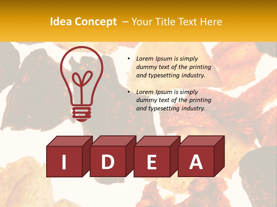 A Pile Of Chips On A White Background PowerPoint Template