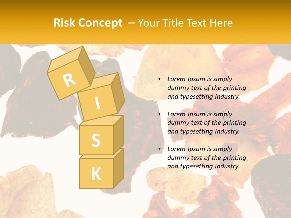 A Pile Of Chips On A White Background PowerPoint Template