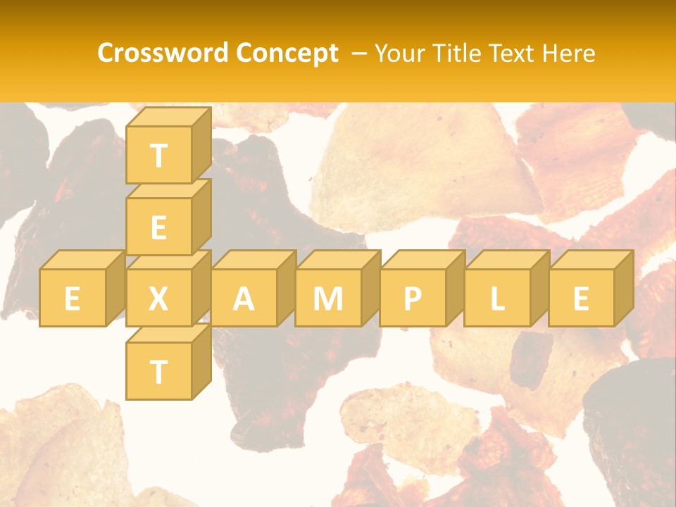 A Pile Of Chips On A White Background PowerPoint Template