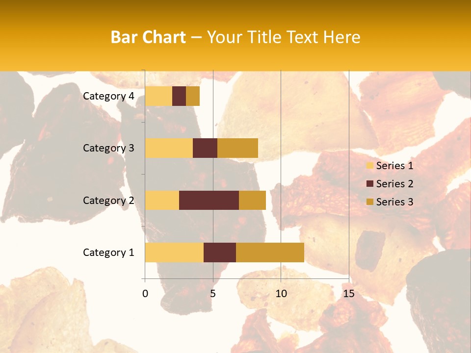 A Pile Of Chips On A White Background PowerPoint Template