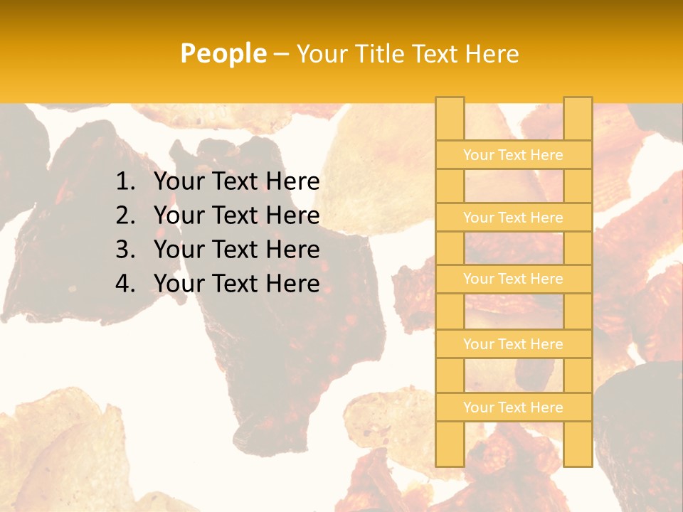 A Pile Of Chips On A White Background PowerPoint Template