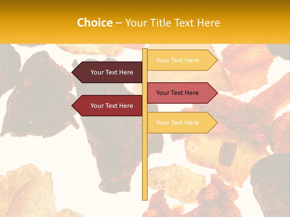 A Pile Of Chips On A White Background PowerPoint Template