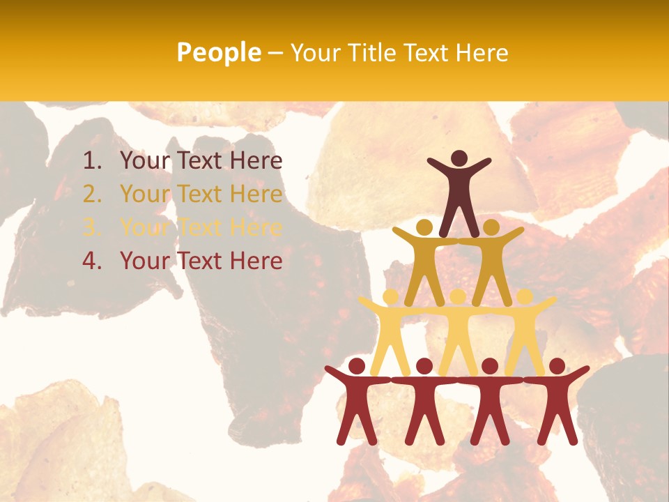 A Pile Of Chips On A White Background PowerPoint Template