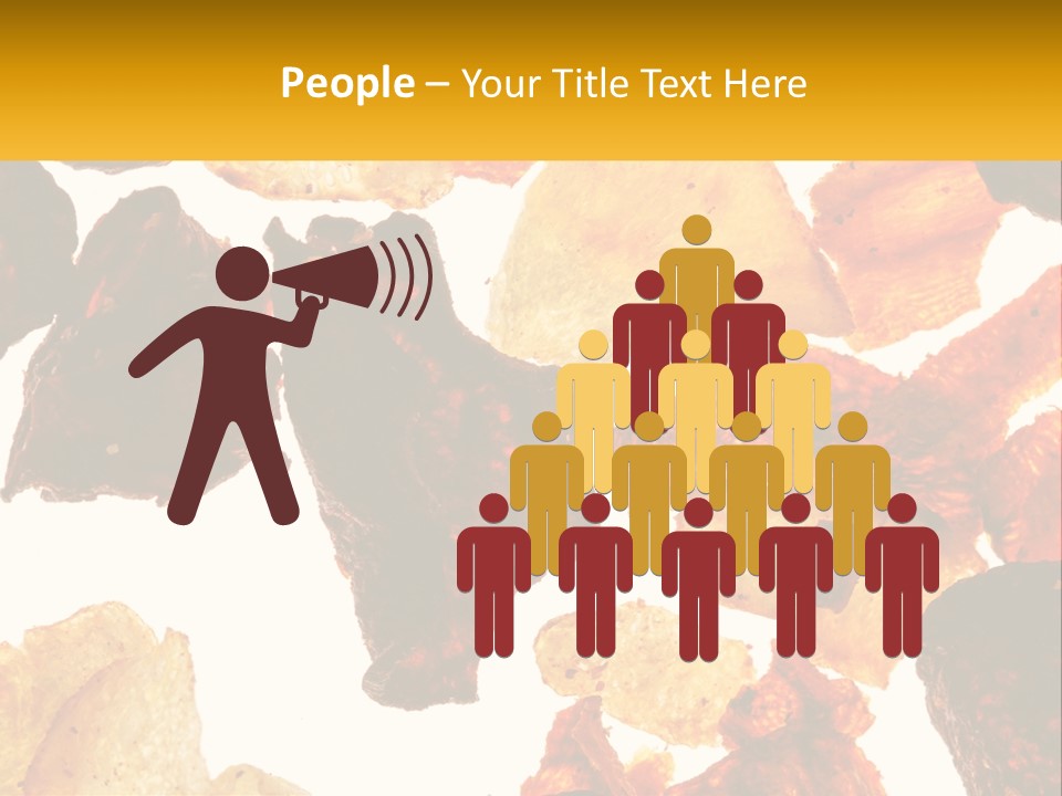 A Pile Of Chips On A White Background PowerPoint Template