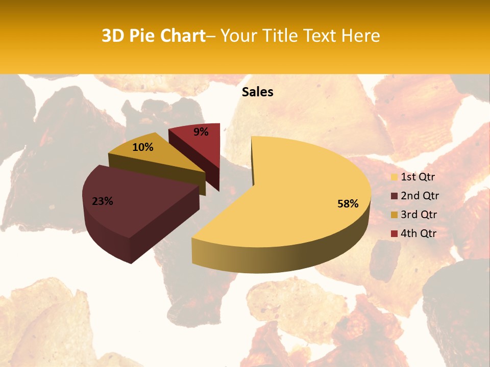 A Pile Of Chips On A White Background PowerPoint Template