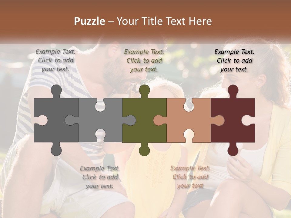 A Man And Two Girls Eating Ice Cream PowerPoint Template