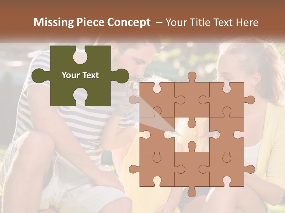 A Man And Two Girls Eating Ice Cream PowerPoint Template