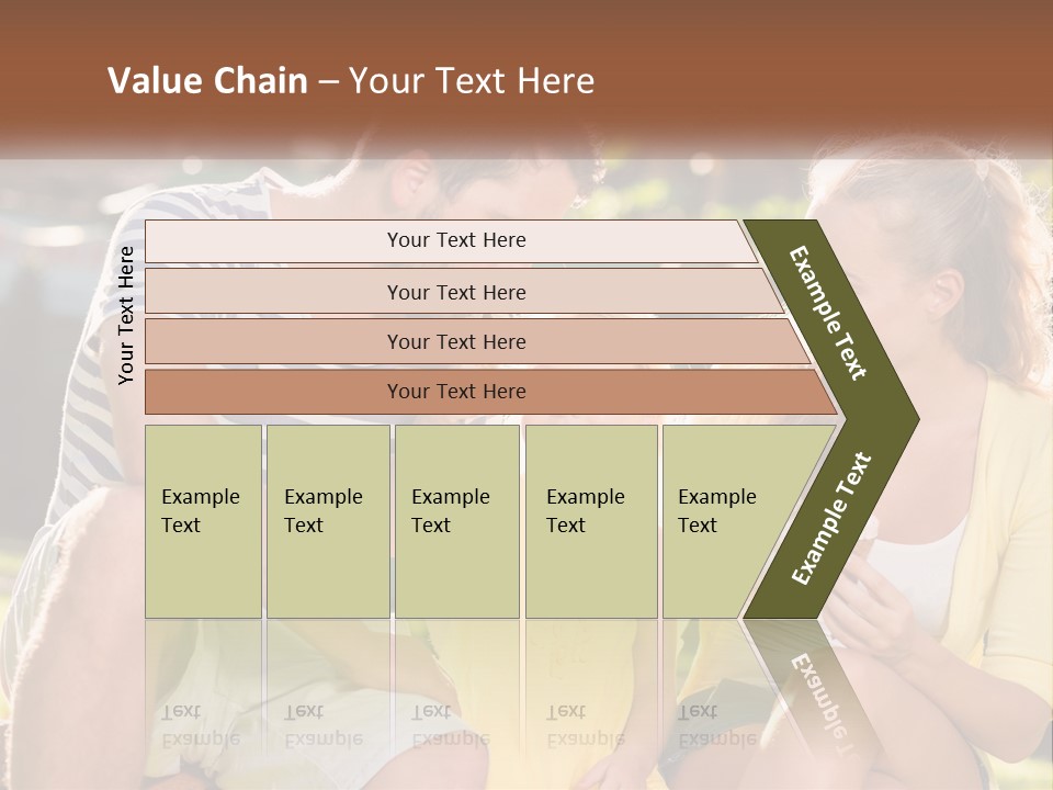 A Man And Two Girls Eating Ice Cream PowerPoint Template