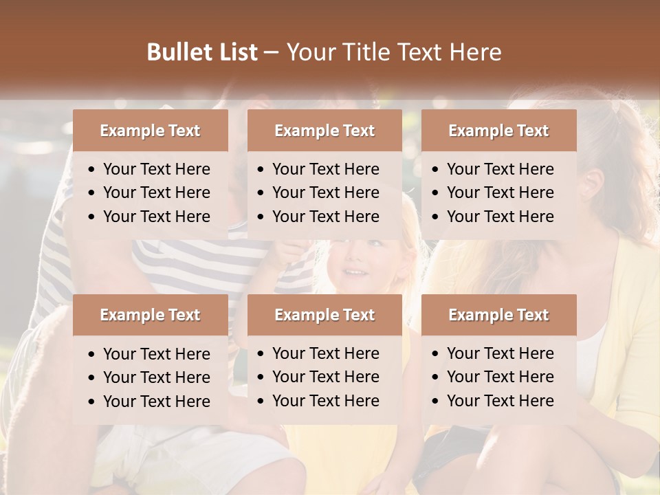 A Man And Two Girls Eating Ice Cream PowerPoint Template