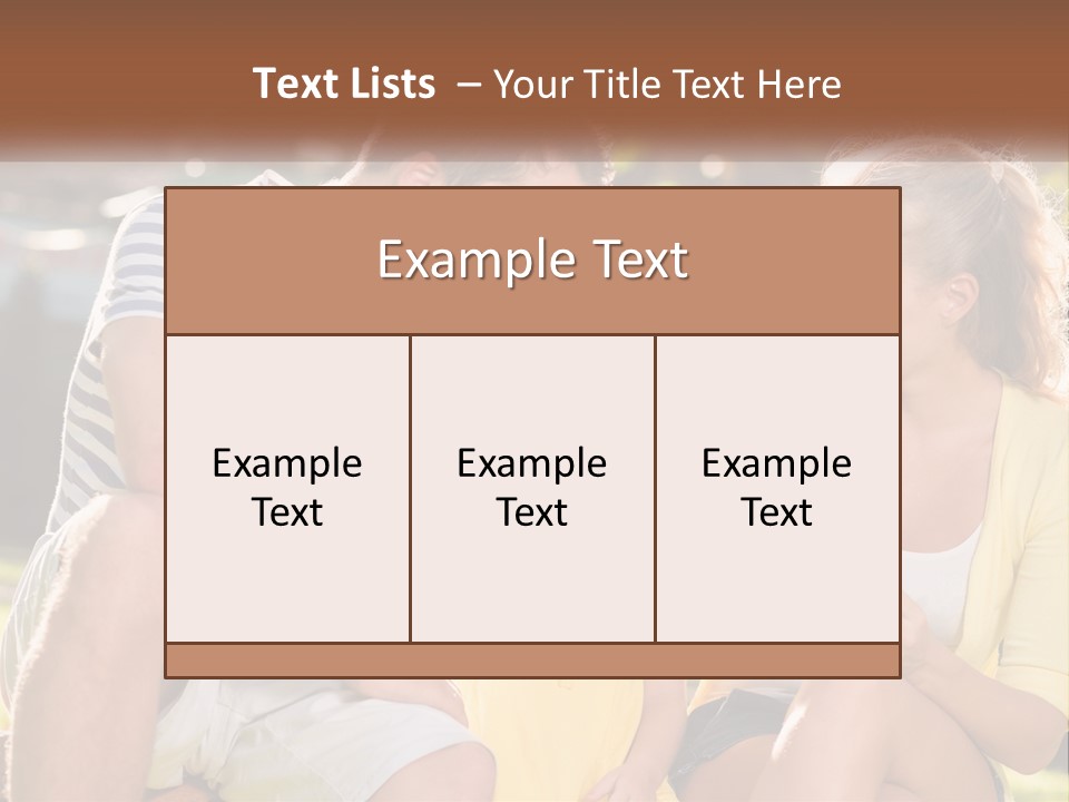 A Man And Two Girls Eating Ice Cream PowerPoint Template