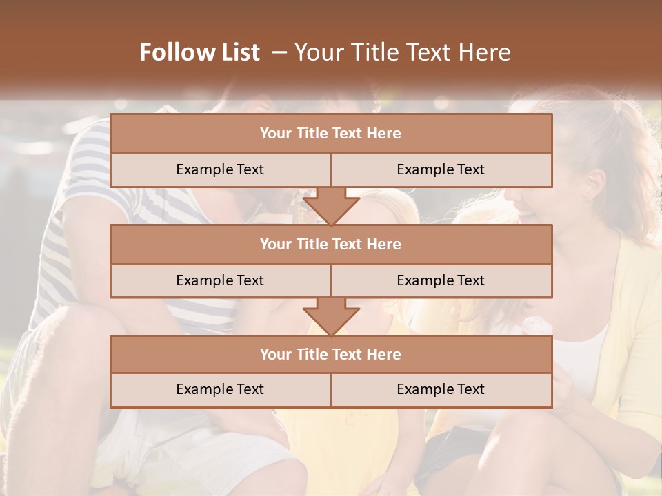 A Man And Two Girls Eating Ice Cream PowerPoint Template