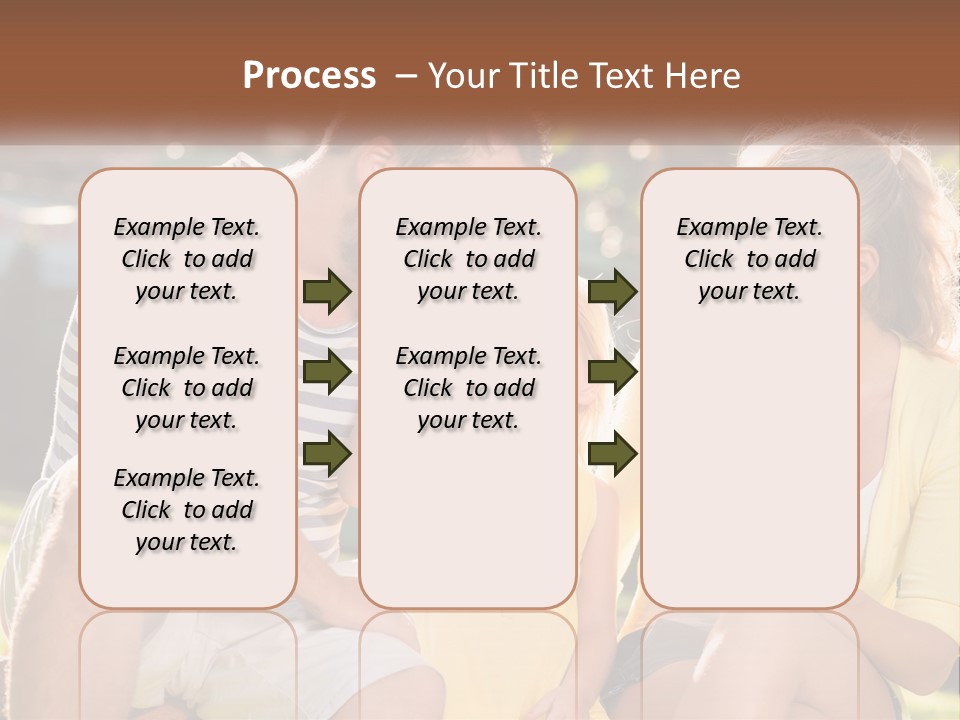 A Man And Two Girls Eating Ice Cream PowerPoint Template