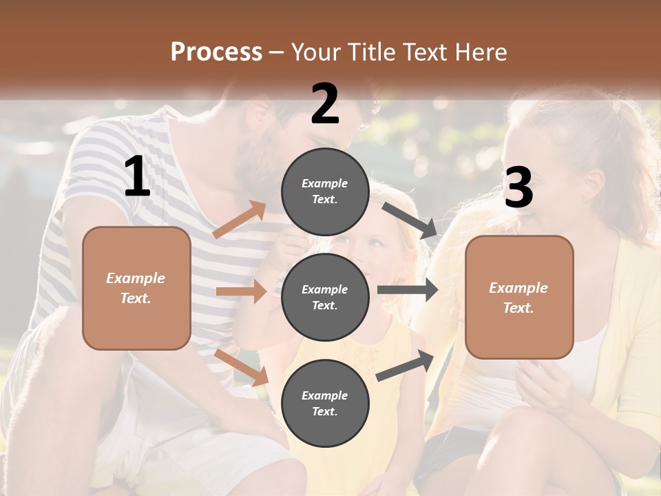 A Man And Two Girls Eating Ice Cream PowerPoint Template