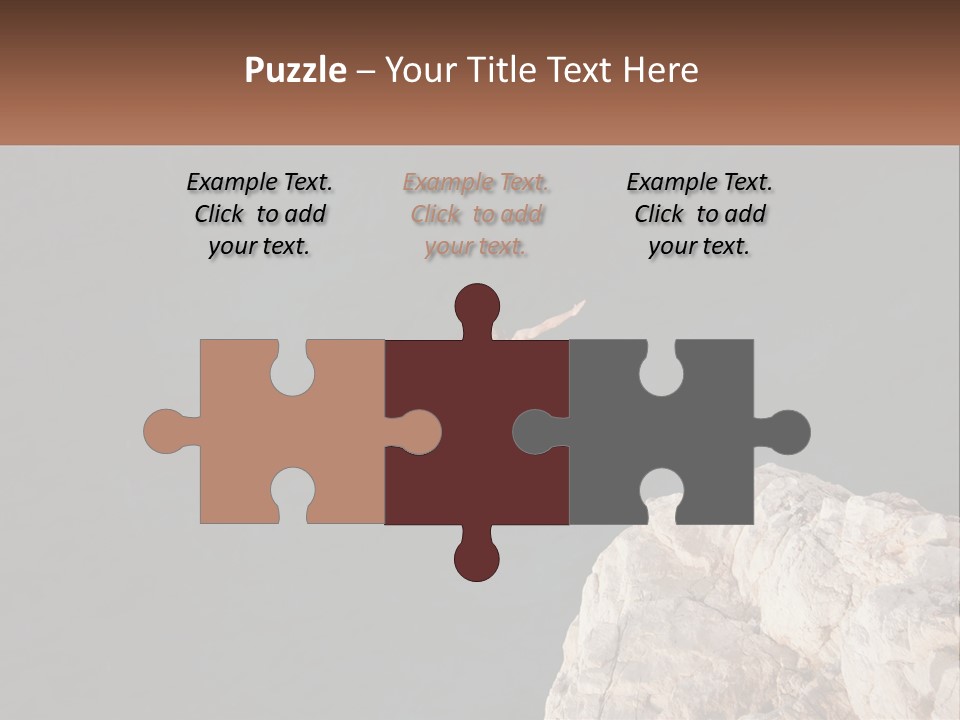 A Person Jumping Off A Cliff Into The Ocean PowerPoint Template