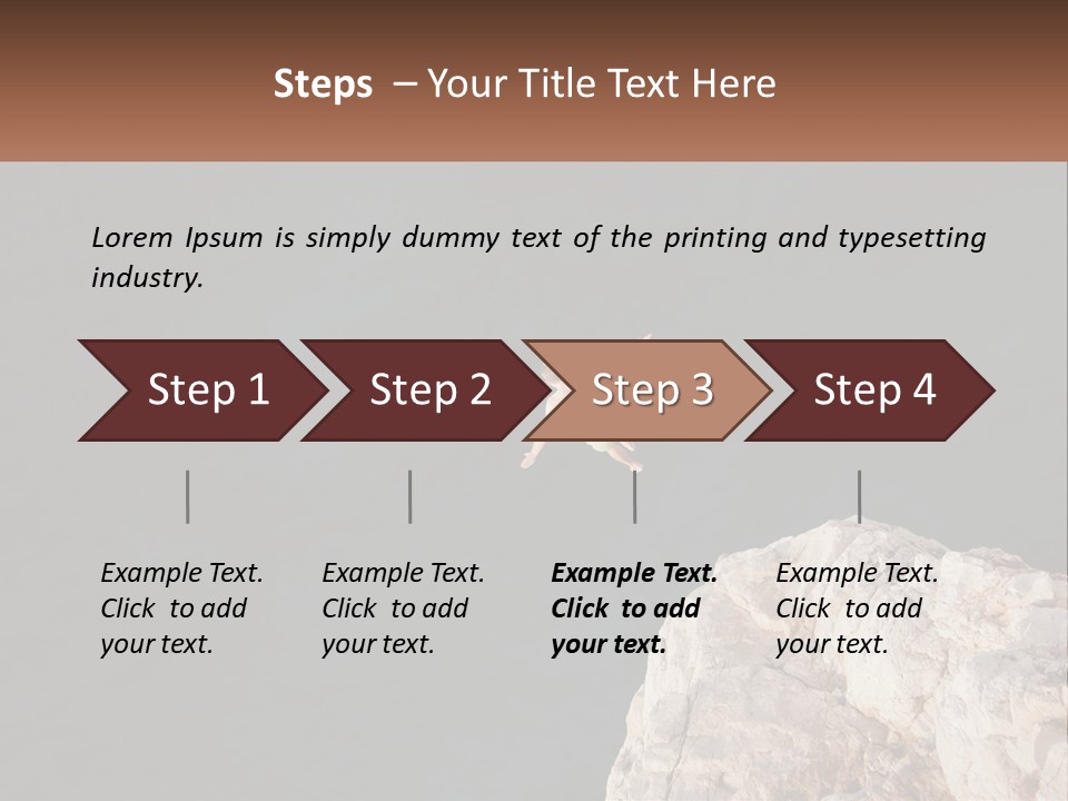 A Person Jumping Off A Cliff Into The Ocean PowerPoint Template