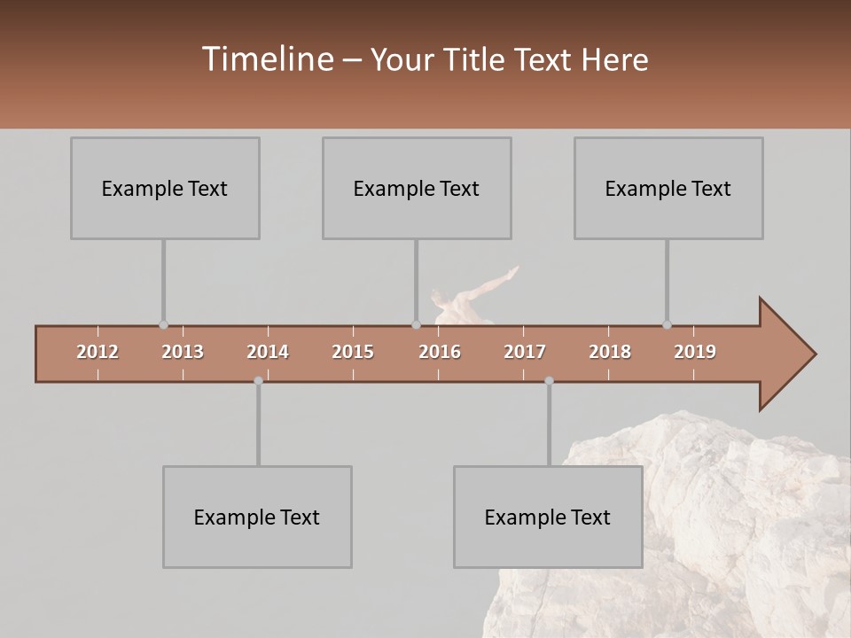 A Person Jumping Off A Cliff Into The Ocean PowerPoint Template