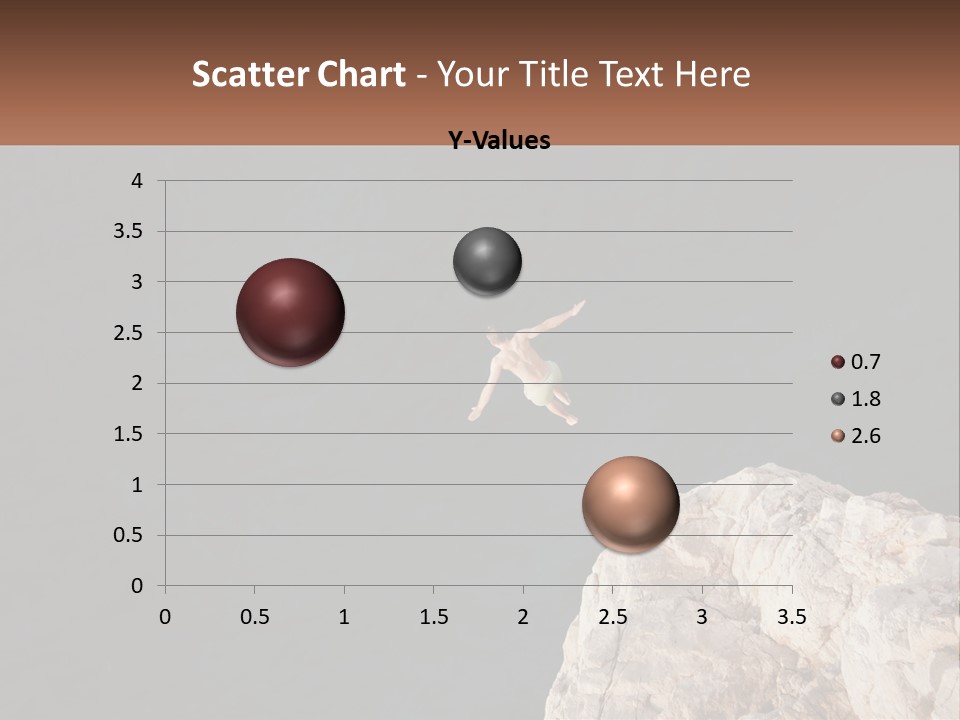 A Person Jumping Off A Cliff Into The Ocean PowerPoint Template