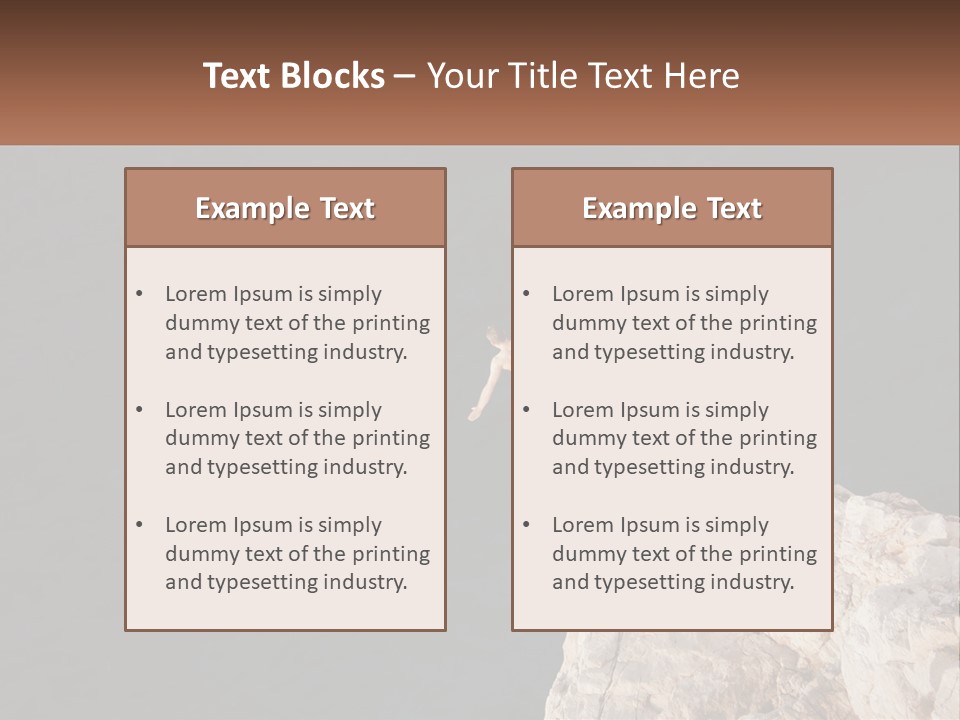A Person Jumping Off A Cliff Into The Ocean PowerPoint Template
