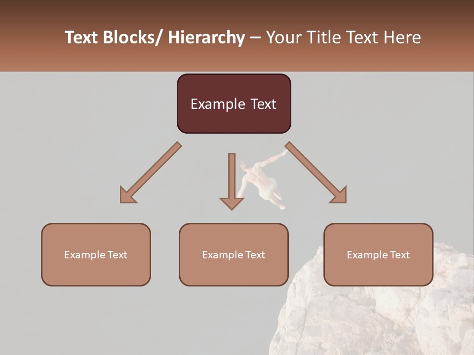 A Person Jumping Off A Cliff Into The Ocean PowerPoint Template