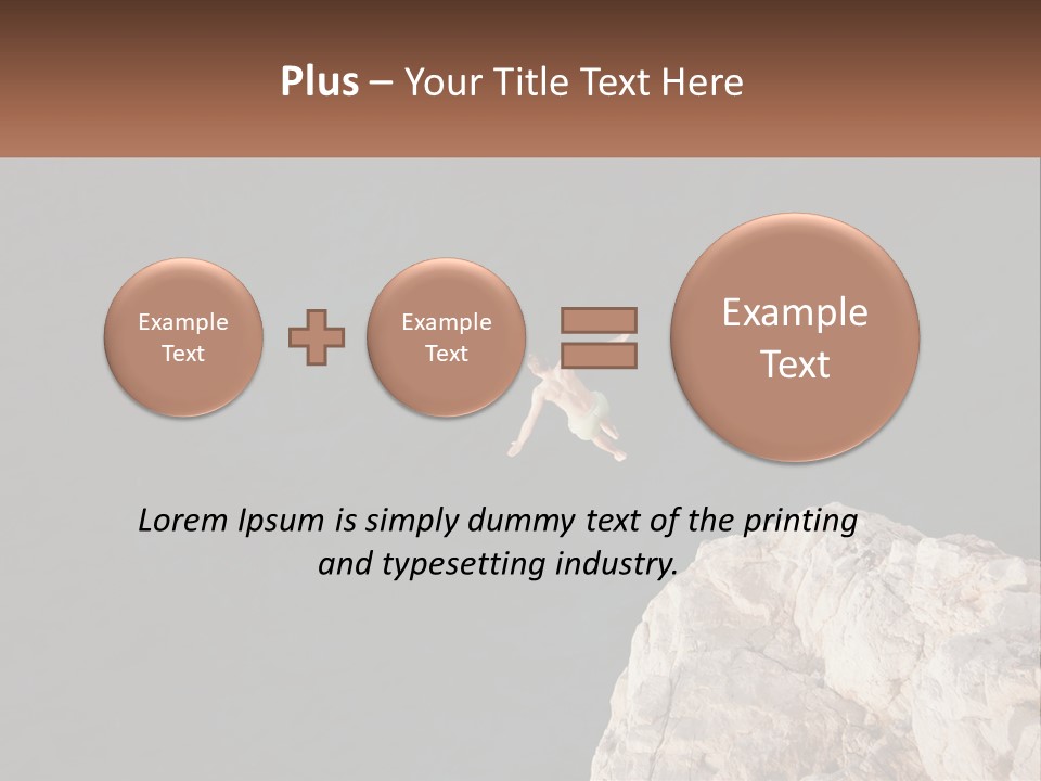 A Person Jumping Off A Cliff Into The Ocean PowerPoint Template