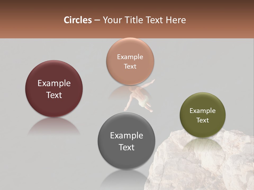 A Person Jumping Off A Cliff Into The Ocean PowerPoint Template