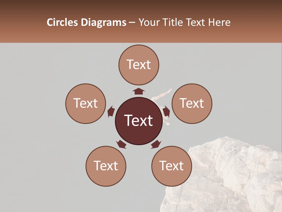 A Person Jumping Off A Cliff Into The Ocean PowerPoint Template