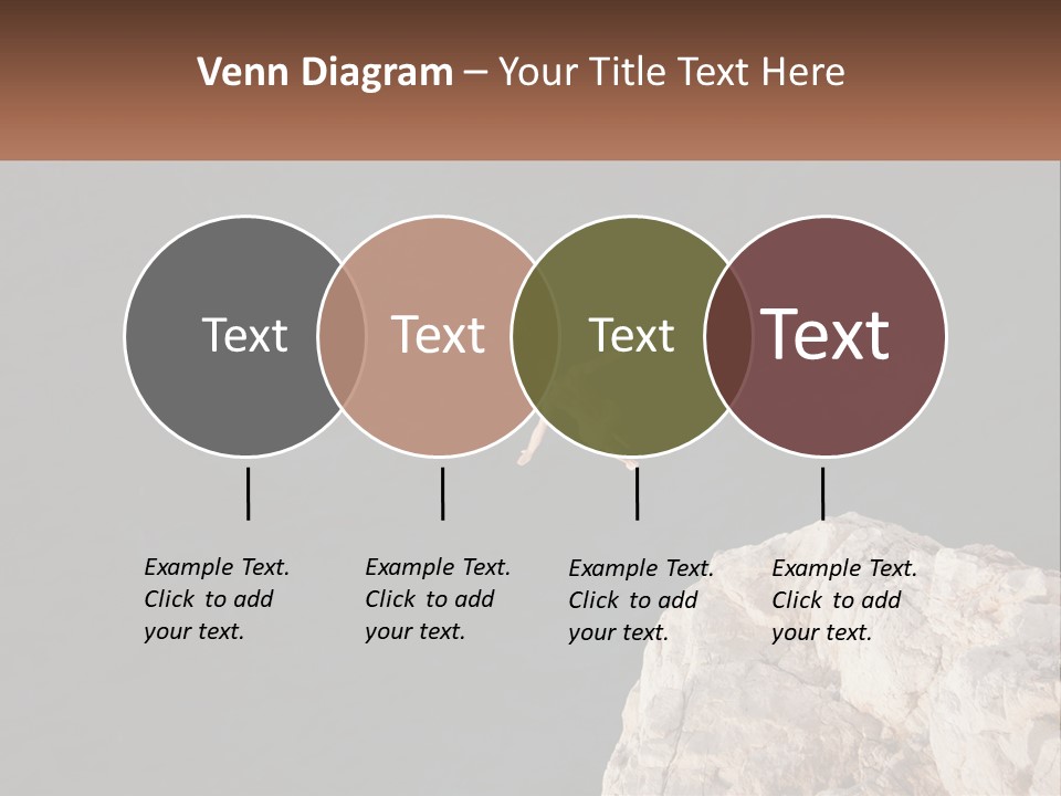 A Person Jumping Off A Cliff Into The Ocean PowerPoint Template