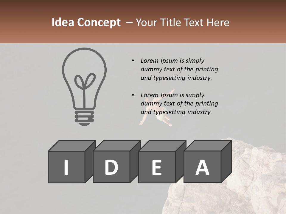 A Person Jumping Off A Cliff Into The Ocean PowerPoint Template