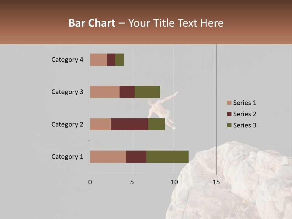 A Person Jumping Off A Cliff Into The Ocean PowerPoint Template