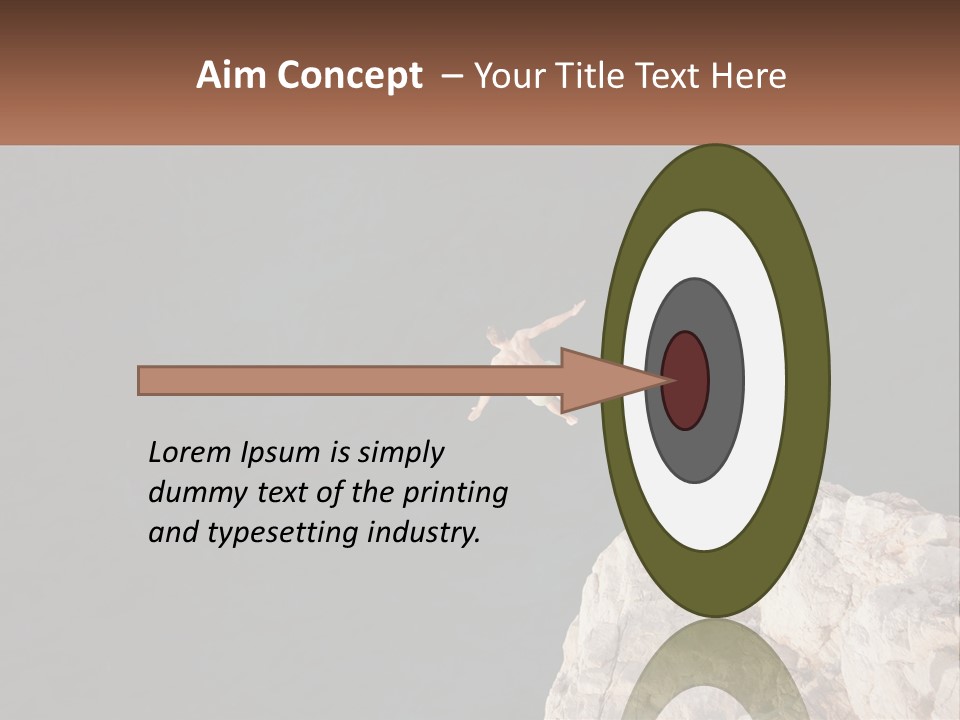 A Person Jumping Off A Cliff Into The Ocean PowerPoint Template